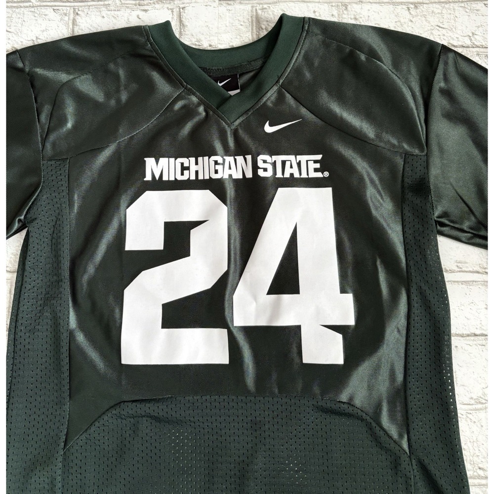 Michigan State Spartans #24 Green Youth Size M College Football Jersey